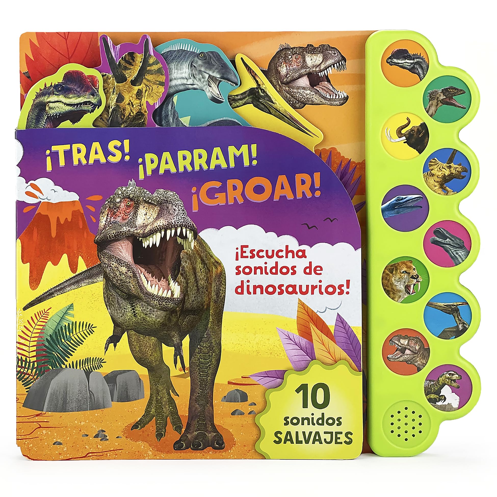 Photo 1 of ¡tras! ¡parram! ¡groar! ¡escucha Sonidos de Dinosaurios! (Crash! Stomp! Roar!) en español (Spanish Language Edition) (Spanish Edition)