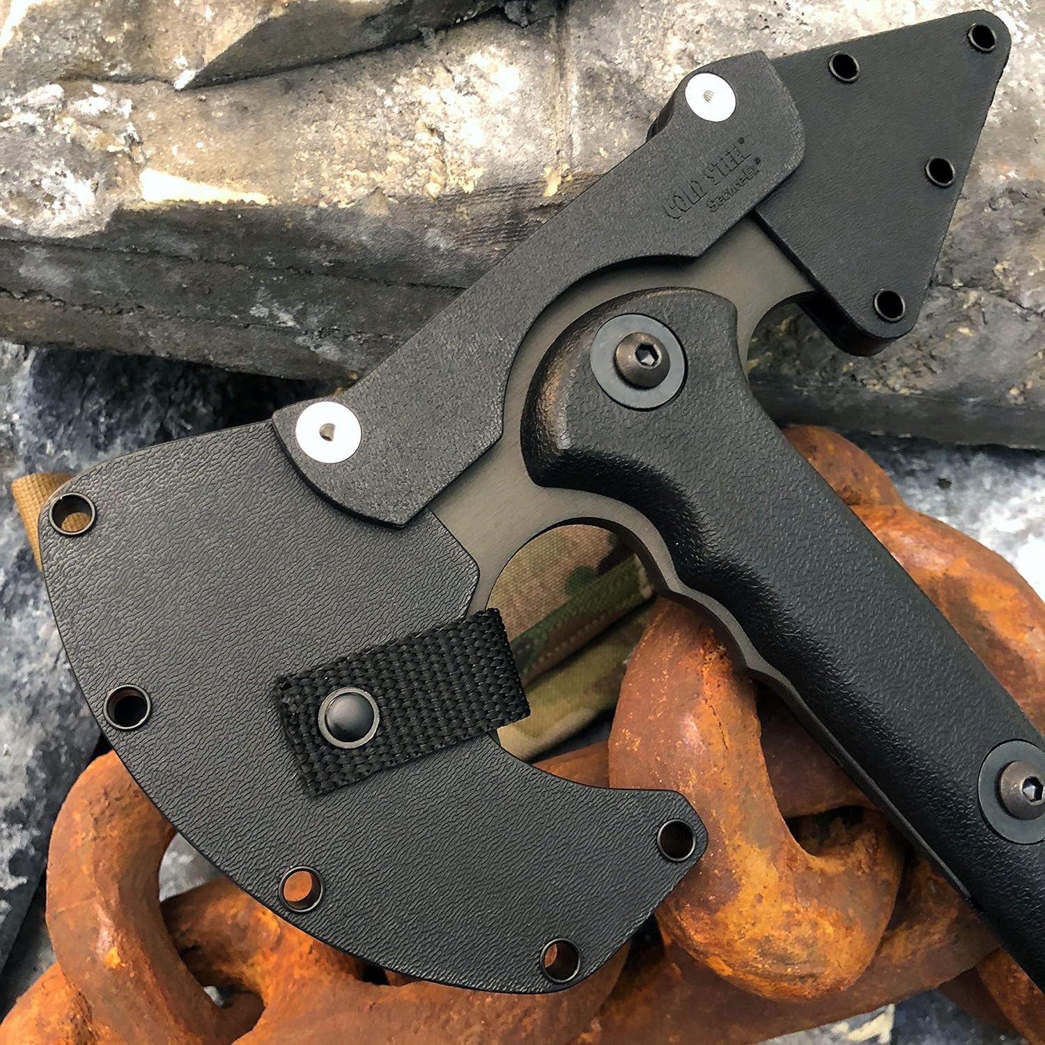 Cold Steel Drop Forged Tomahawk Survival Hatchet - Great for Camping, Survival, Outdoors and Chopping Wood, Trench Hawk - Black, One Size : Tomahawk : Sports & Outdoors