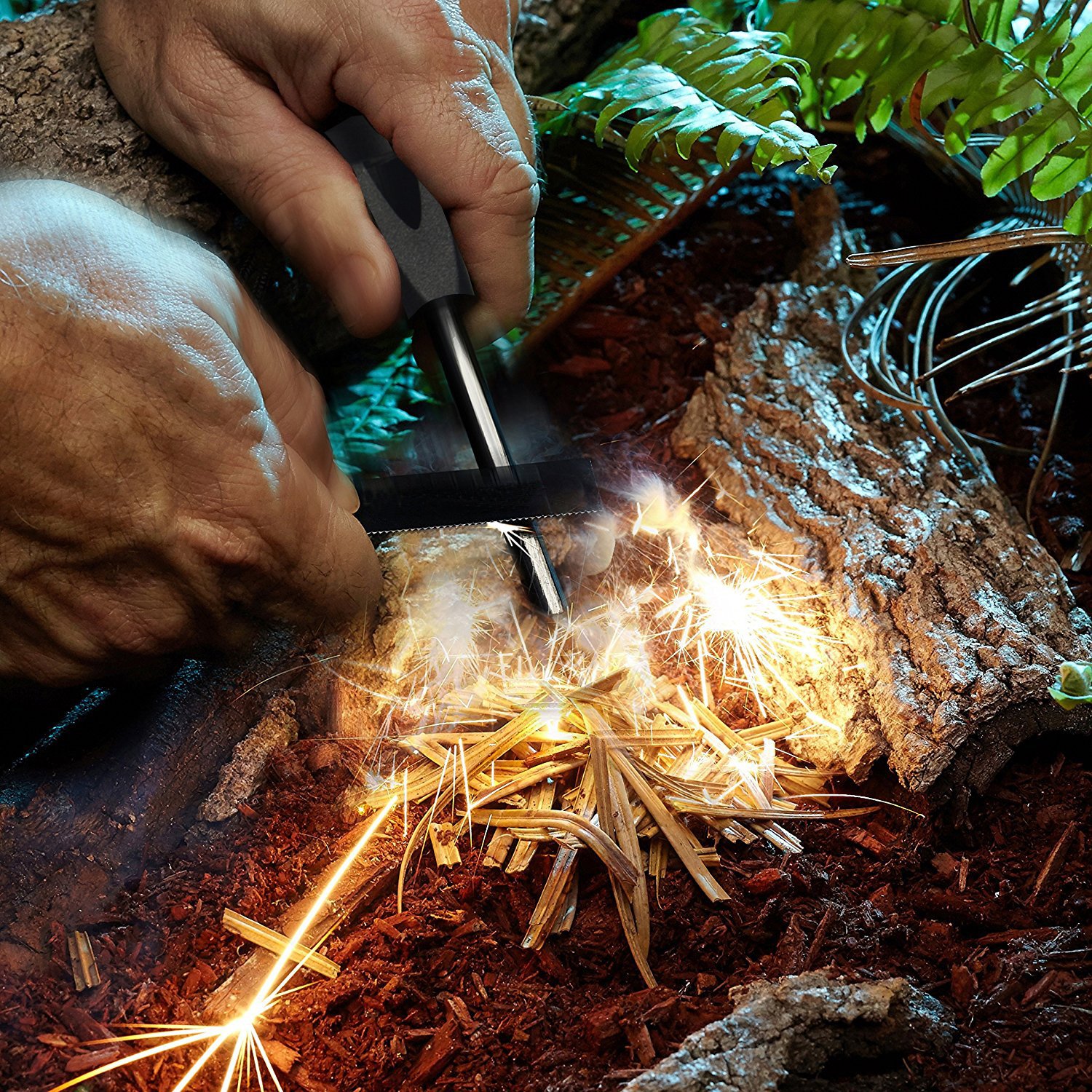 Multitool Pliers Newild 12-in-1 Multi Purpose Pocket tool Set with Knife Fire Starter Nylon Sheath Durable Black Oxide Super Hardened 420 Stainless Steel for Survival,Camping,Fishing,Hunting,Hiking