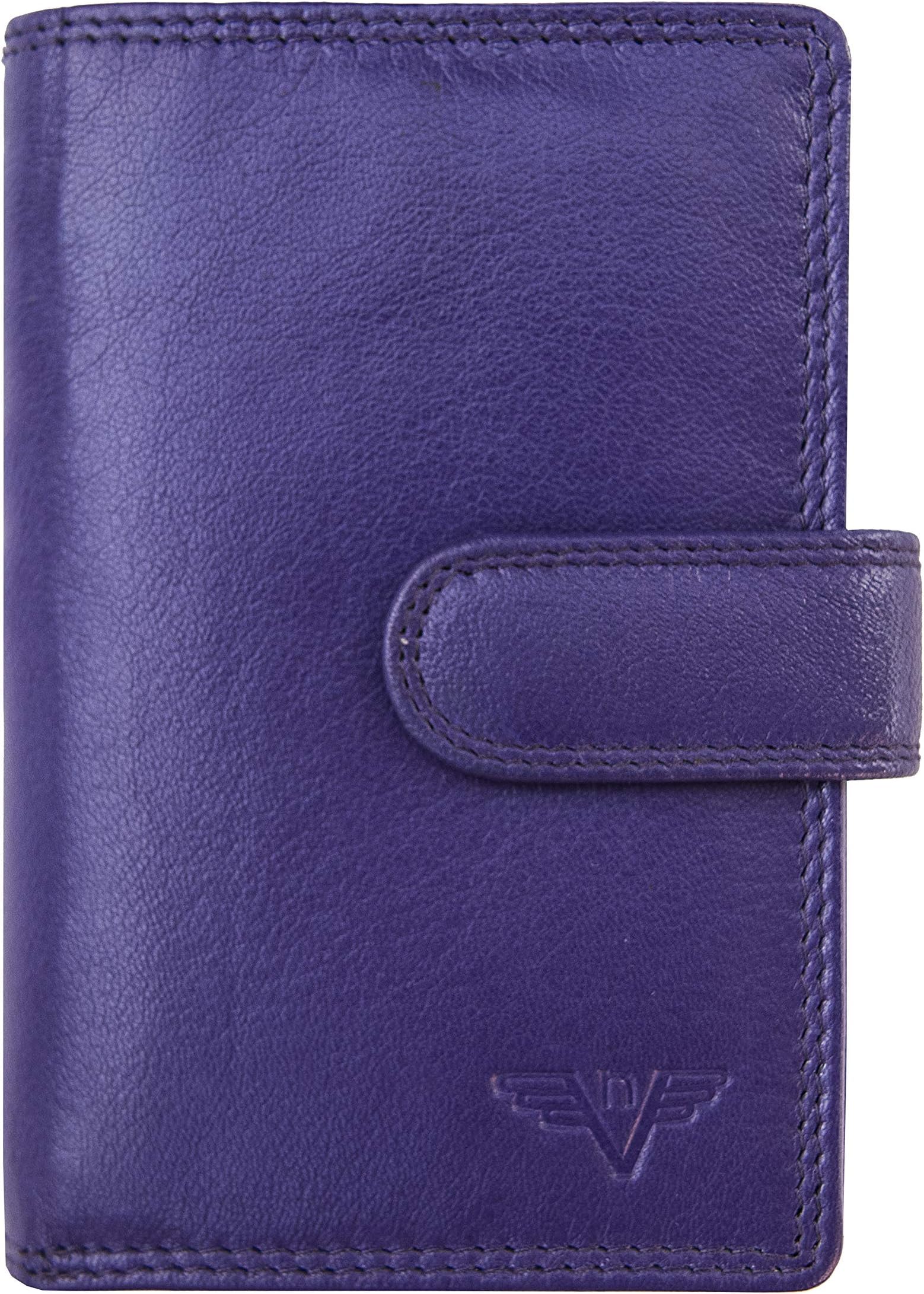 Women's Nevaeh Large Purple Leather Purse Wallet RFID Blocking