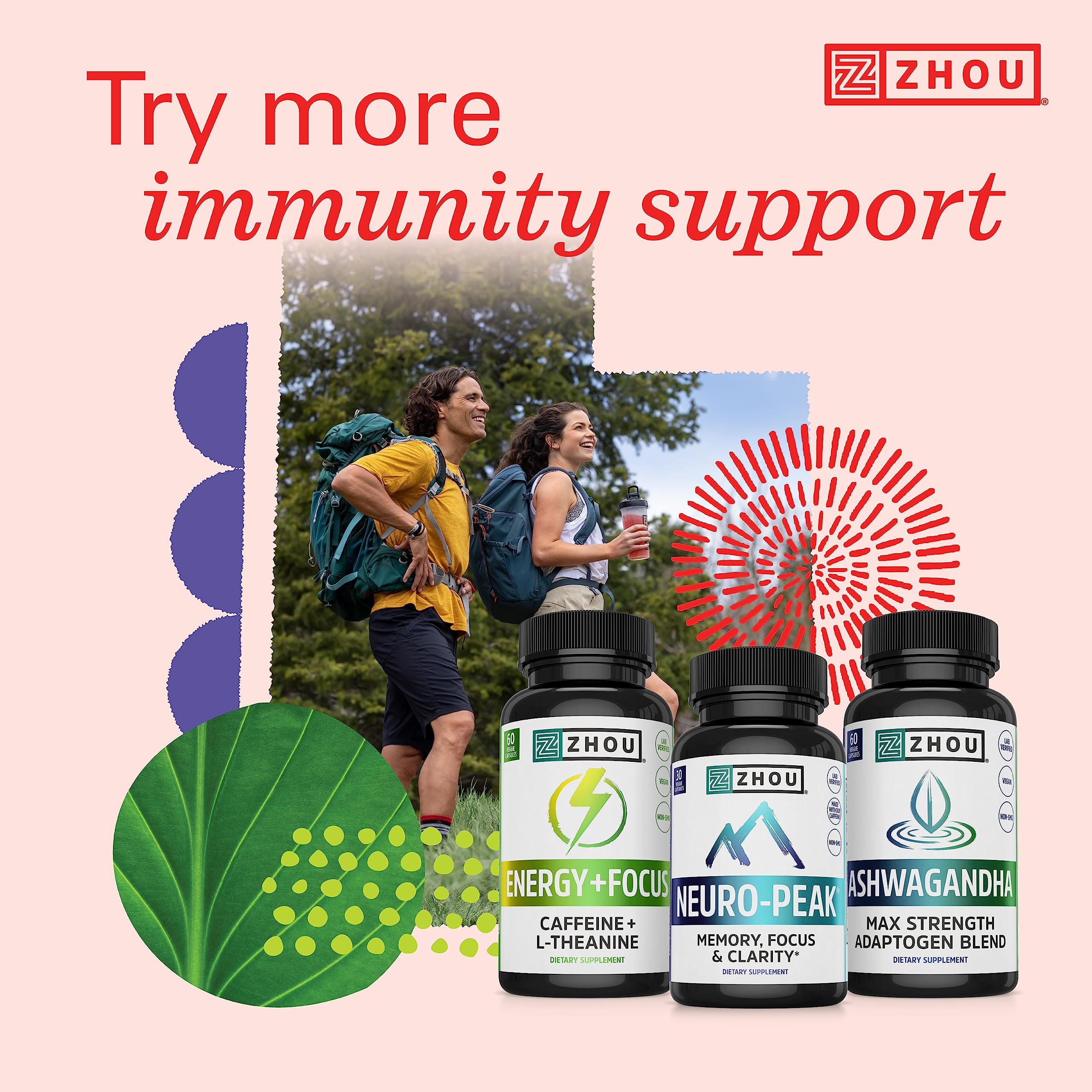 Zhou Thyroid Support Complex with Iodine Supplement, Increase Energy