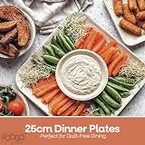 FOOGO Green 25pcs Disposable Palm Leaf Plates 10in Square Eco Biodegradable view 2
