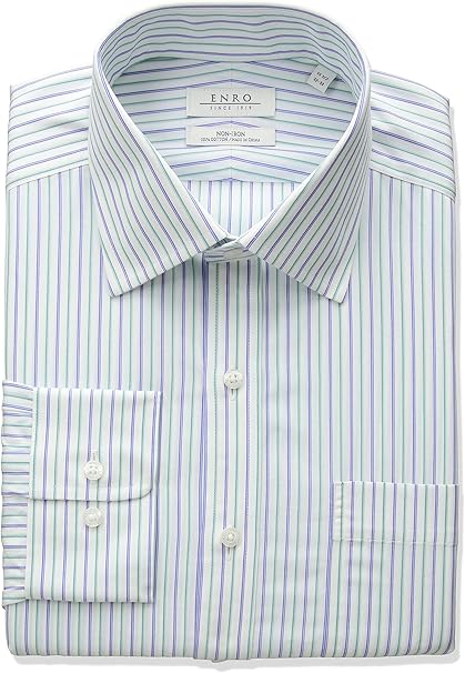 mens green striped dress shirt