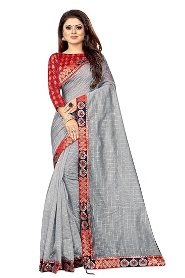 latest Chanderi poly cotton saree for festival wear for women with heavy blouse piece
