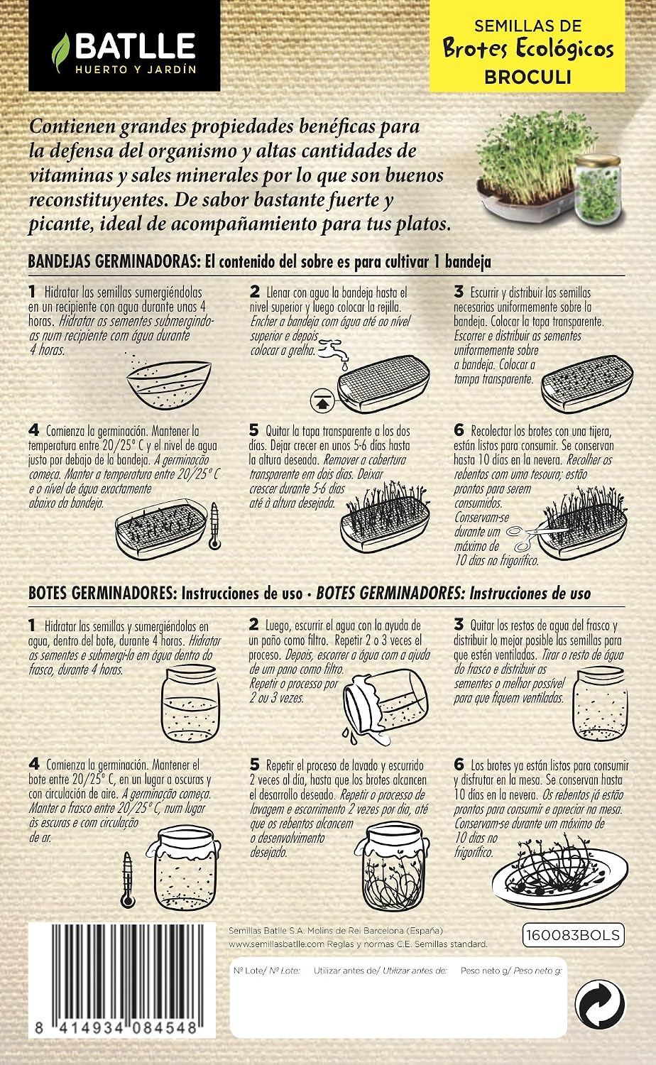 Semillas Ecológicas Bortes Brotes Mix Eco ENERGETICOS Batlle + ...