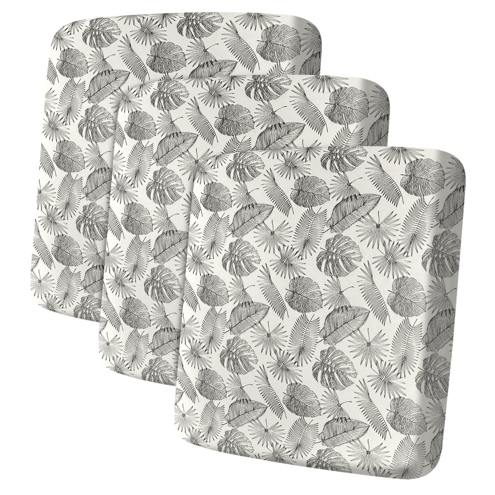 ANARACHON Leather Look Couch Cushion Covers Sofa Seat Slipcovers Sets Couches Furniture Protector for Sectional Armchair Loveseat Pets Kids Stretch Spandex Fabric (3 Cushion Sofa, Beige Leaf) Image