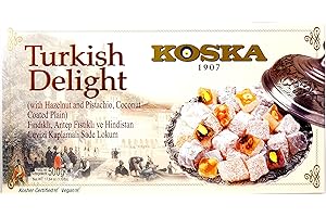Koska Mixed Nuts Turkish Delight Pistachio Hazelnut Coconut Gift Box 500g Large Box