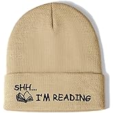 Book Lovers Gifts Hat Beanie for Women Men Reading Embroidered for Readers Bookish Book Club Librarians Bookworms Stuffers