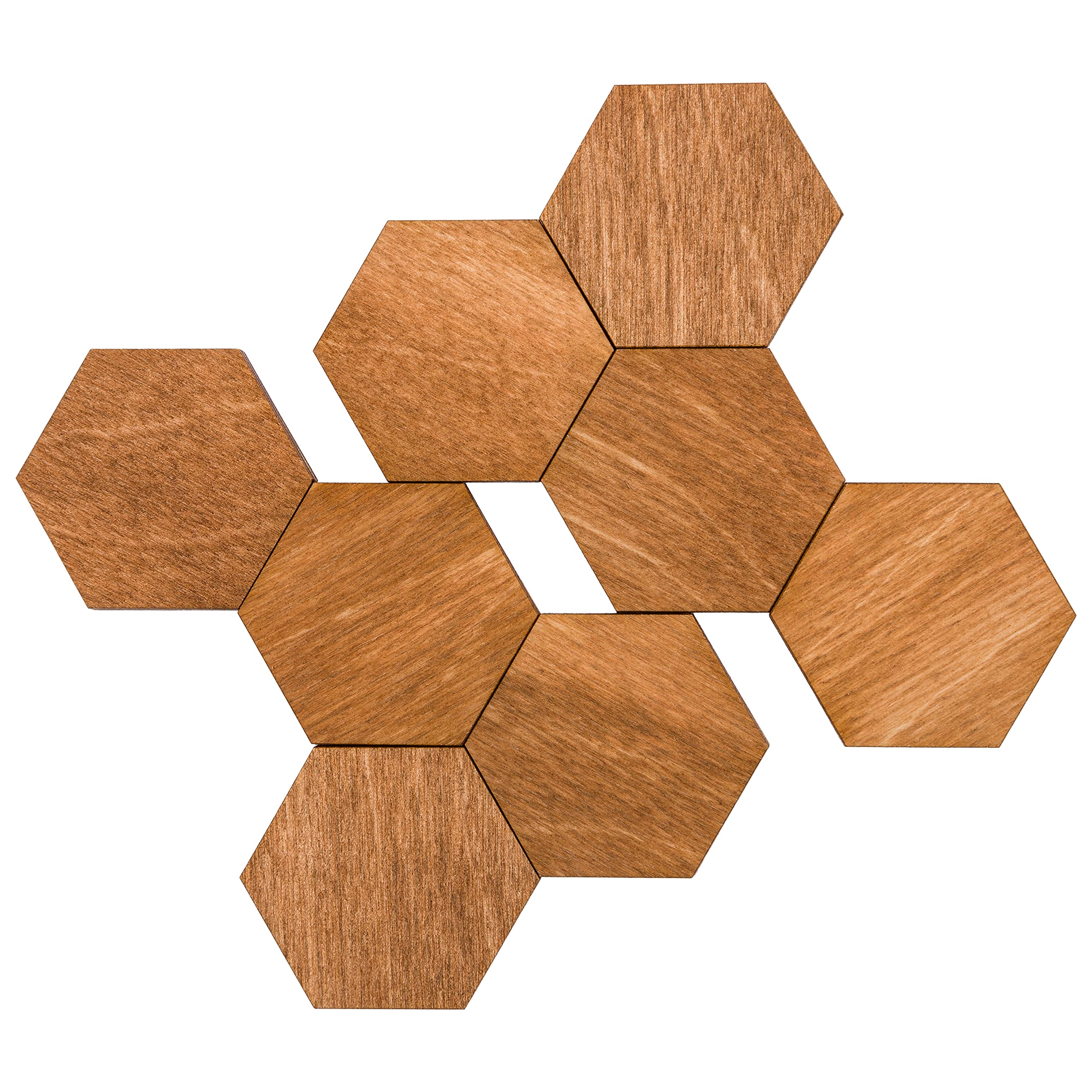 Fridge magnets Office magnets, hexagon fridge magnets, natural and eco-friendly wooden magnets. Brown large size
