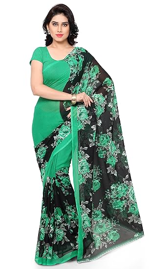 Georgette Saree with Blouse Piece (1152_3_Multicoloured_Free size)
