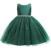 Weileenice Flower Girl Vintage Dress Kids Sparkly Tulle Formal Photo Shoot Wedding Party Prom Dresses