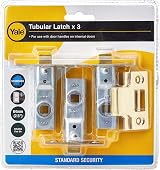 Yale Tubular 3 x Mortice Latch Polished Brass 2.5 Inch 64 mm P-M888-PB-64-3