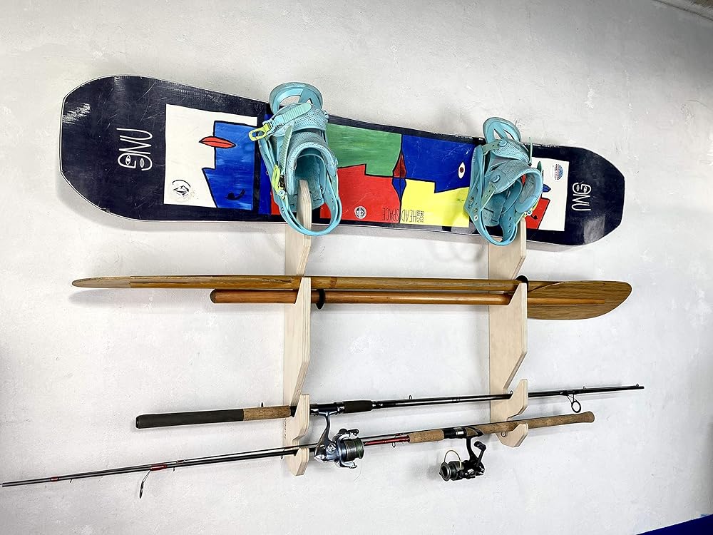 Oars Racks, Storage For Sports Gear, Fishing Rod Rack Wall