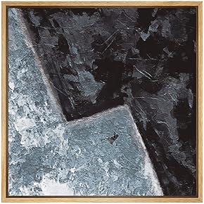 SIGNWIN Framed Canvas Wall Art Black, Grey and...