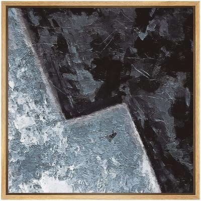 SIGNWIN Framed Canvas Wall Art Black, Grey and...