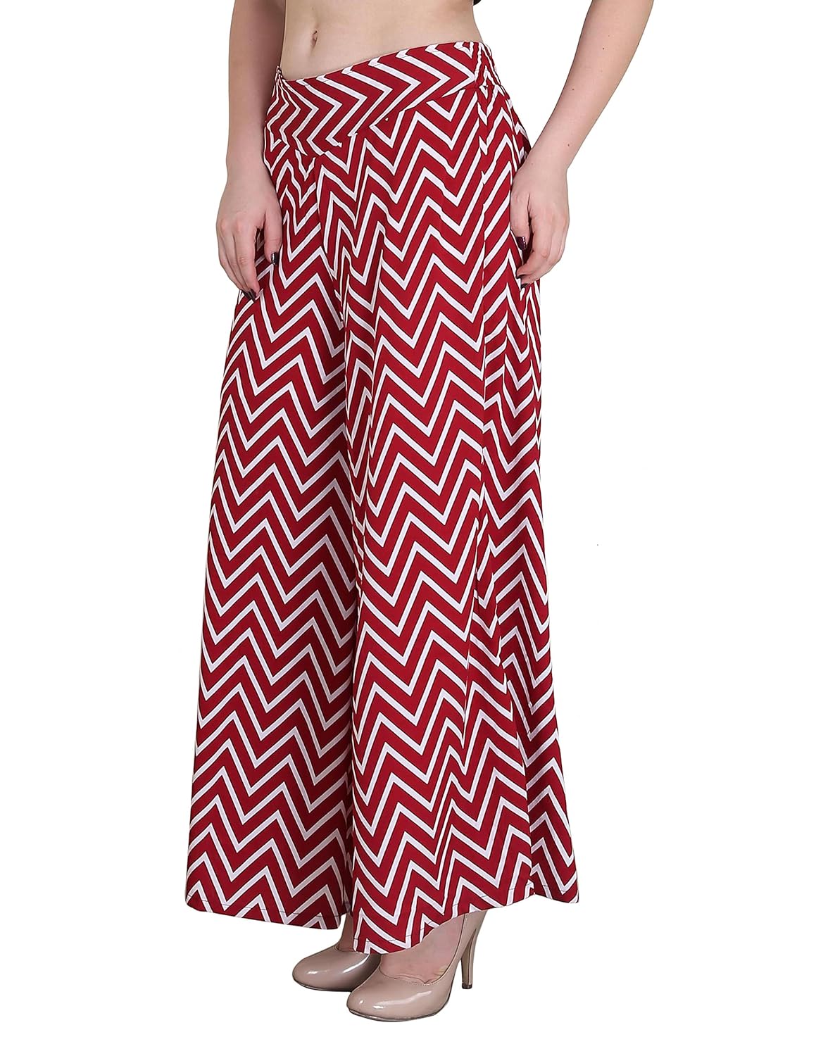 jolllify women's regular fit maroon plazzo