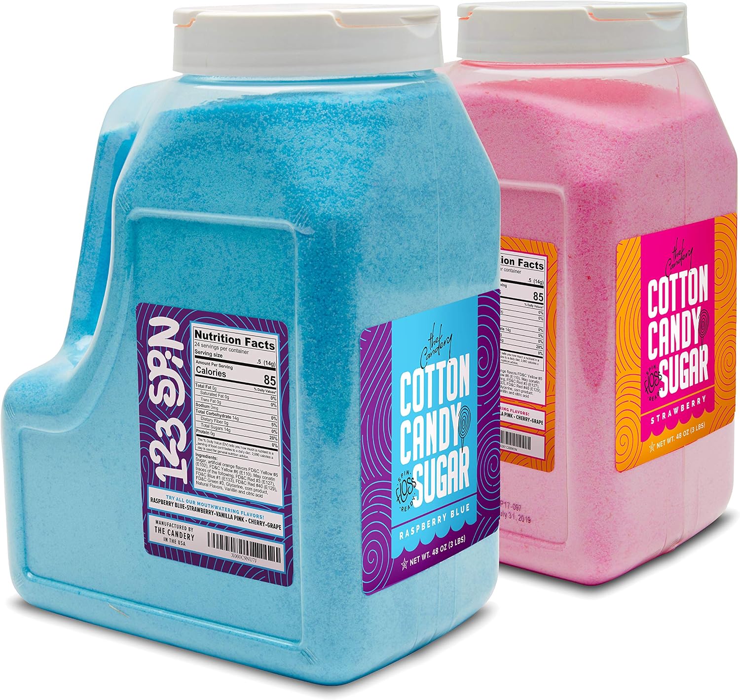 Cotton Candy Floss Sugar, 6 lbs, 96oz Jars, 2 Pack (Strawberry and Raspberry) amazon.com wishlist