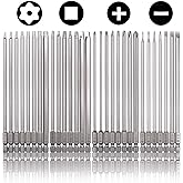 Rocaris 30 Pack 1/4 Inch Hex Shank Long Magnetic Screwdriver Bits Set | 6" Long Drill Bits with Storage Box (Slotted+Cross+Square +Torx)