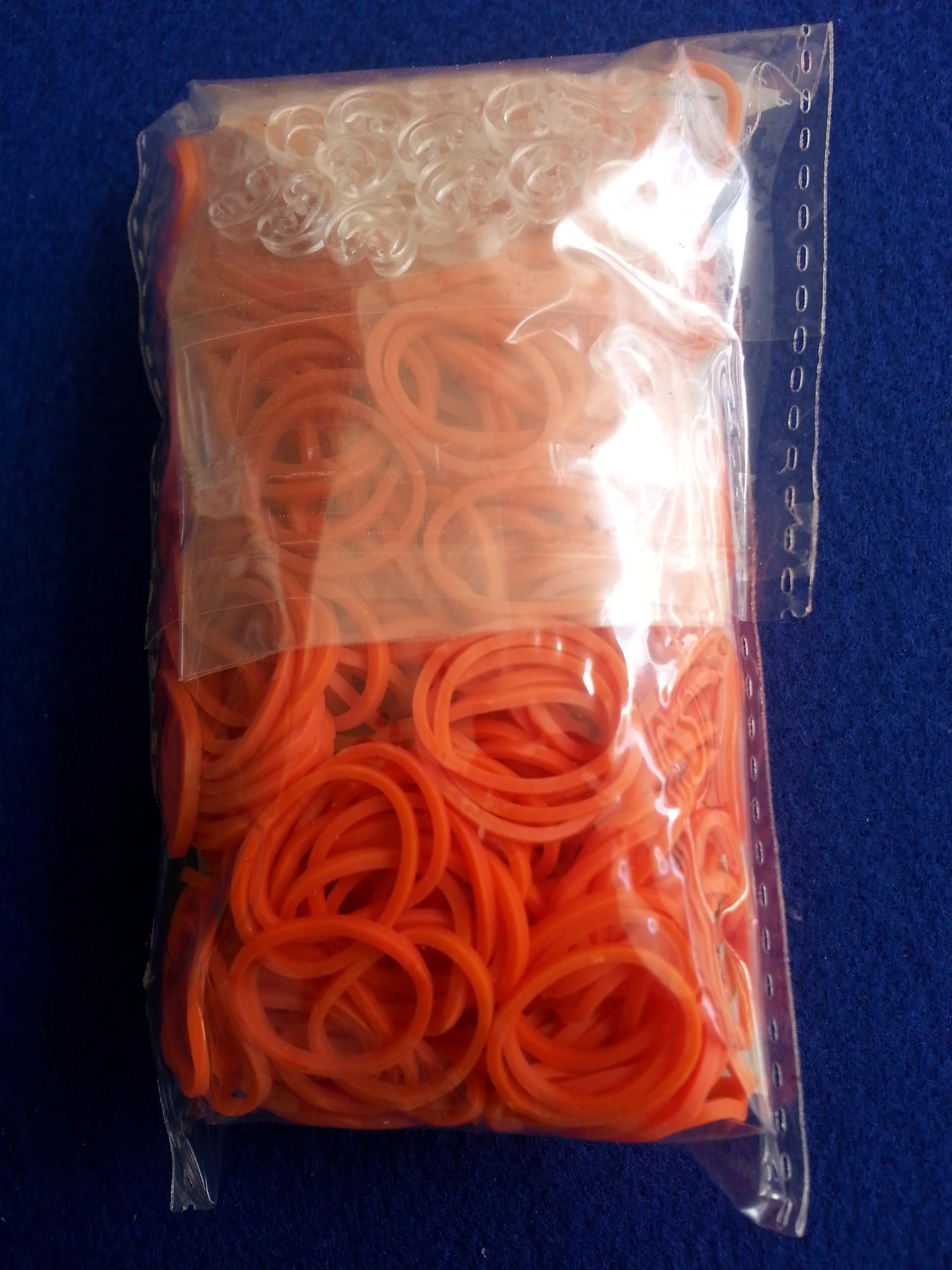 Official Rainbow Loom 600 Ct. Rubber Band Refill Pack ORANGE [Includes 25 C-Clips!]