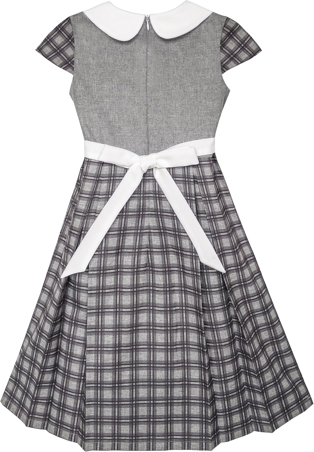 Sunny Fashion Girls Dress Pink Belted School Pleated Hem Size 4-14: Clothing
