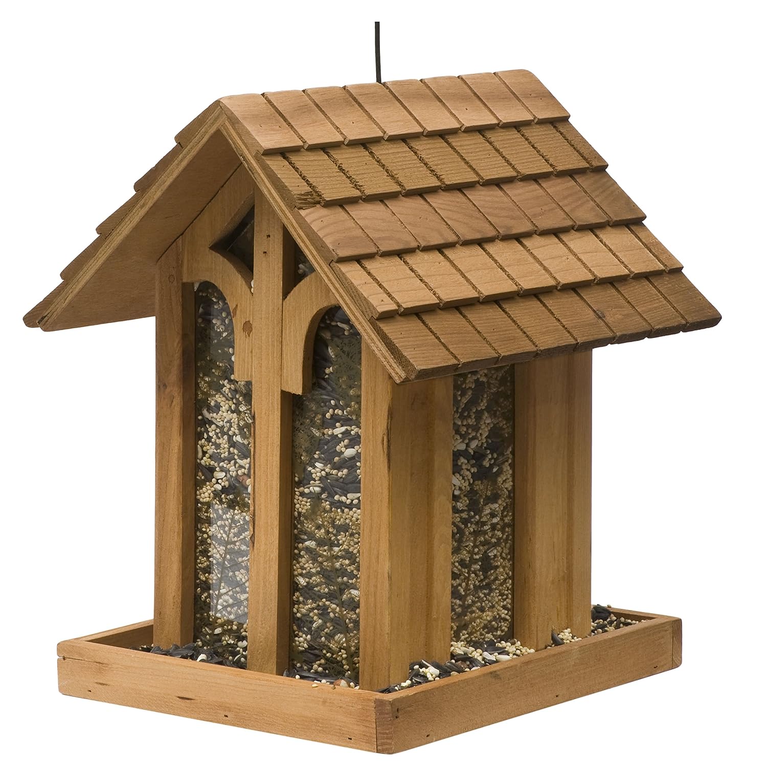 Opus Perky Pet Mountain Chapel Bird Feeder Hanging Wooden Wild