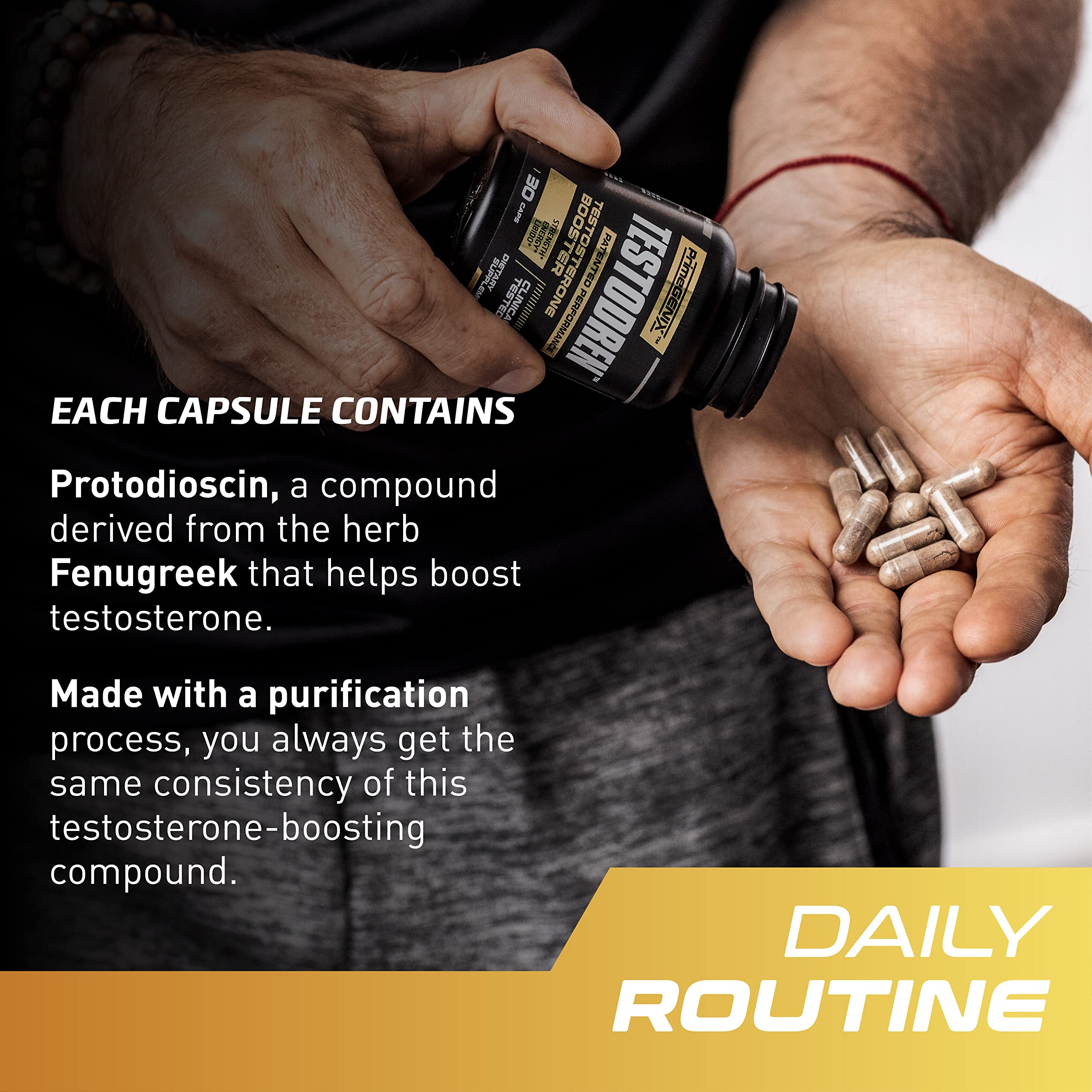 PrimeGENIX Testodren Advanced Testosterone Booster for Men | Natural Stamina, Endurance, Energy & Strength Enhancing Supplement | Lean Muscle Builder | Sports Nutrition Testosterone Booster
