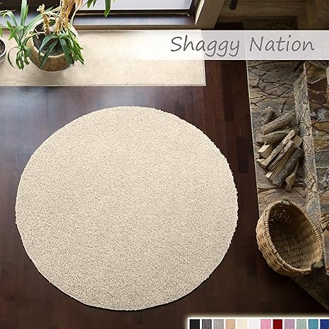 Shaggy-Teppich | Flauschiger Hochflor für Wohnzimmer, Schlafzimmer, Kinderzimmer oder Flur Läufer | einfarbig, schadstoffgepr