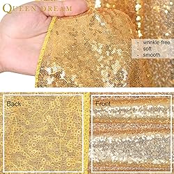 8ft x 8ft Gold Sequin Backdrop Curtain Glitter