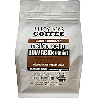 Lucy Jo's Coffee, Organic Mellow Belly Low Acid Blend, Ground, 11 oz (11 OZ)