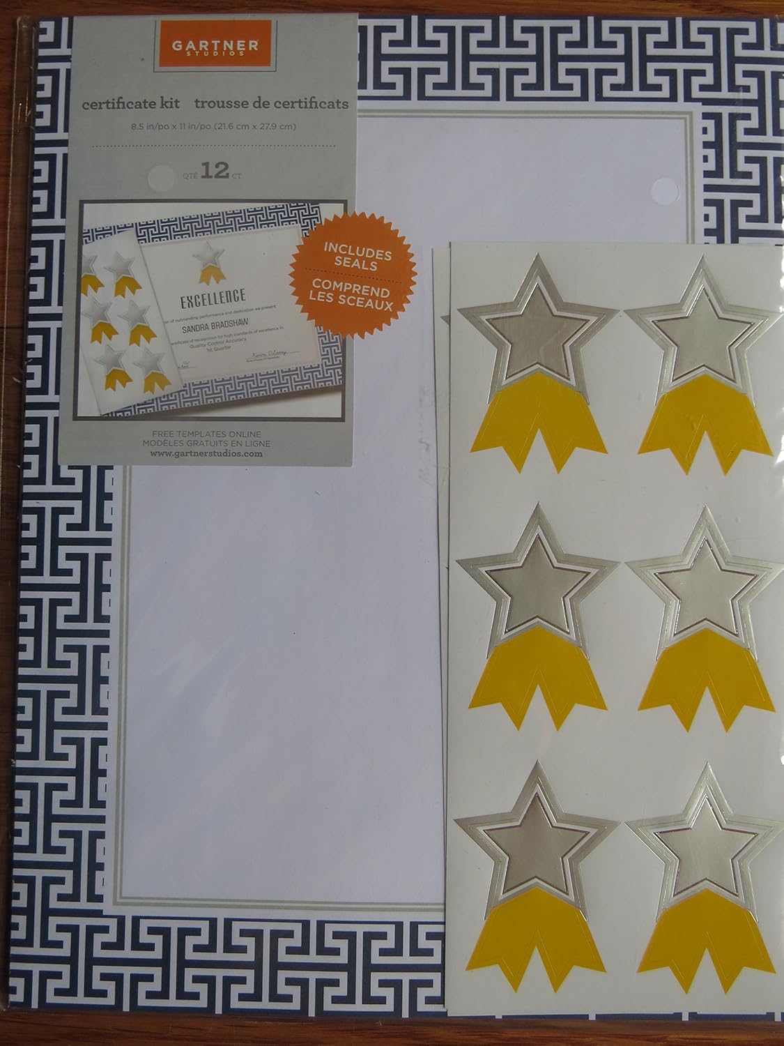 Blank Certificate Kit with Star Seals by Gartner: Amazon.de Within Gartner Certificate Templates