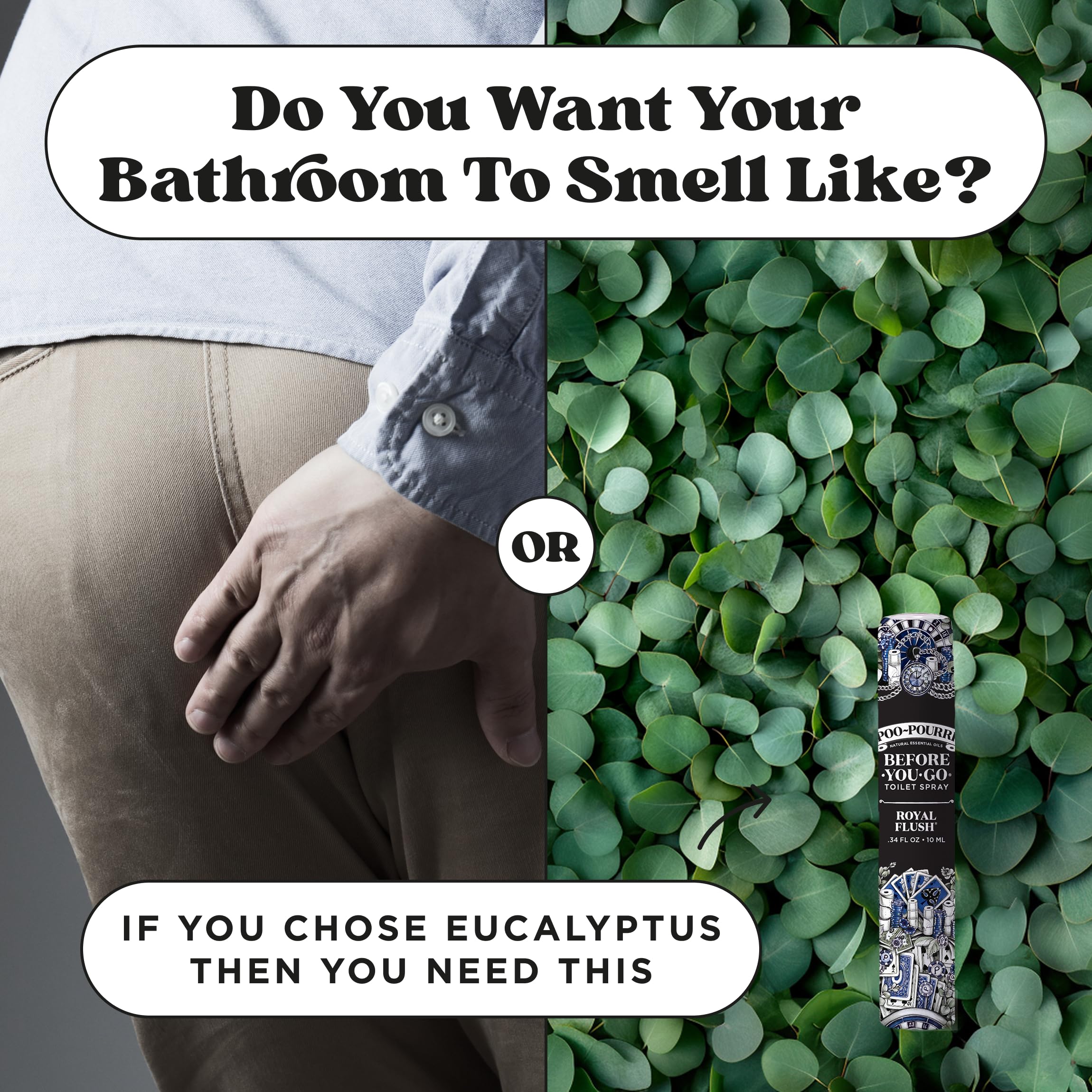 Poo-Pourri Before-You-Go Toilet Spray, Royal Flush, Travel Size 10 mL - Eucalyptus and Spearmint