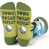 Lavley Funny Golf Socks - Fun gift for golfers - Unisex one size fits most - Great for birthdays or stocking stuffers
