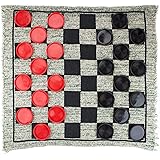 Brybelly Large Checkers Set - Giant Checkers Game for Indoor/Outdoor - Jumbo Classic Board Games for Friends and Family - 3-i
