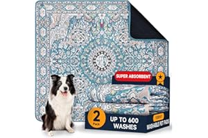 Washable Pee Pads for Dogs 2 Pack, Puppy Pads with Pheromones, 2026 Upgraded PuppyPad 18" x 24" Waterproof Non-Slip Reusable 