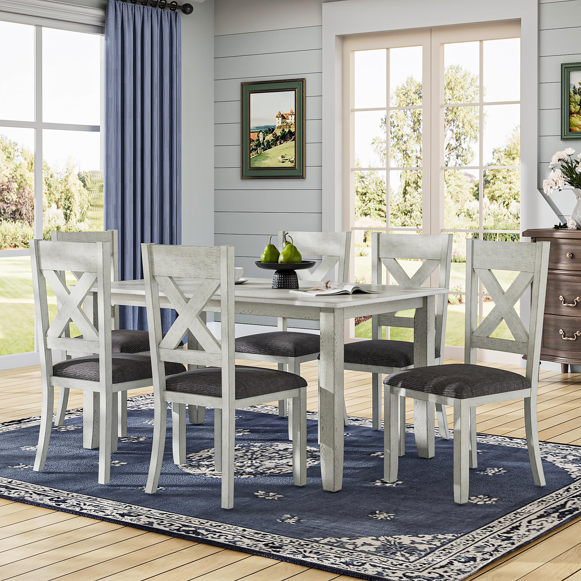 Photo 1 of ****Only 2 chair**Only 2 chairs****VECELO Peatuk Chairs for Dining Room, Kitchen, Grey 