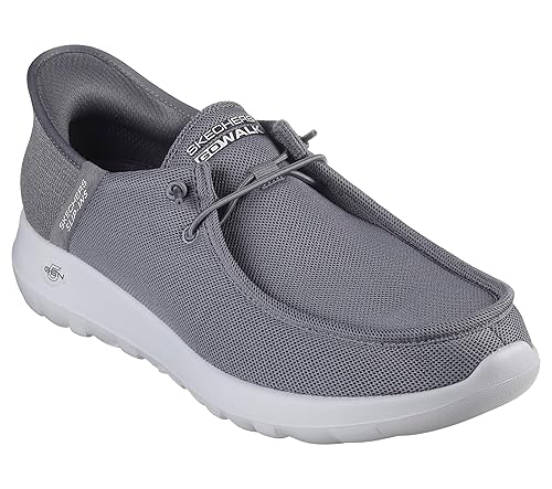 Skechers Men's GO Walk Max Beach Casual Slip-ins Sneaker, Gray, 10