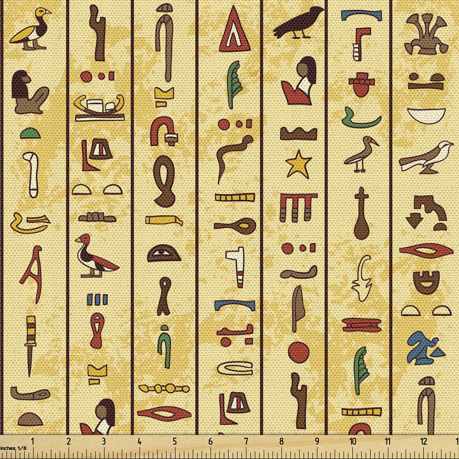 Ambesonne Egyptian Print Fabric by The