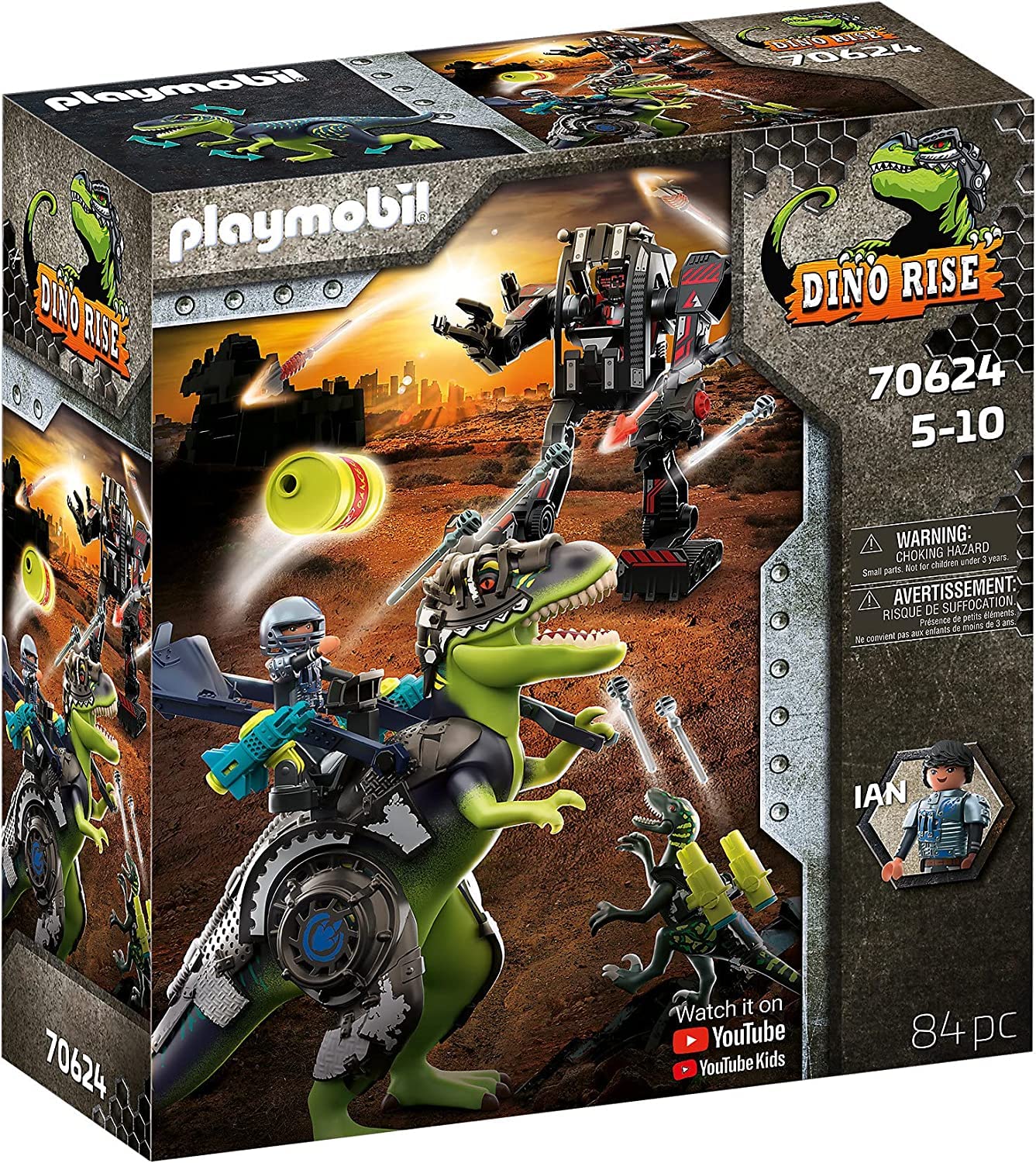 Playmobil Dino Rise 70624 T-Rex: Battle of the Giants, Ages 5+