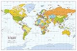 Political World Wall Map, Spanish Language, Mapa