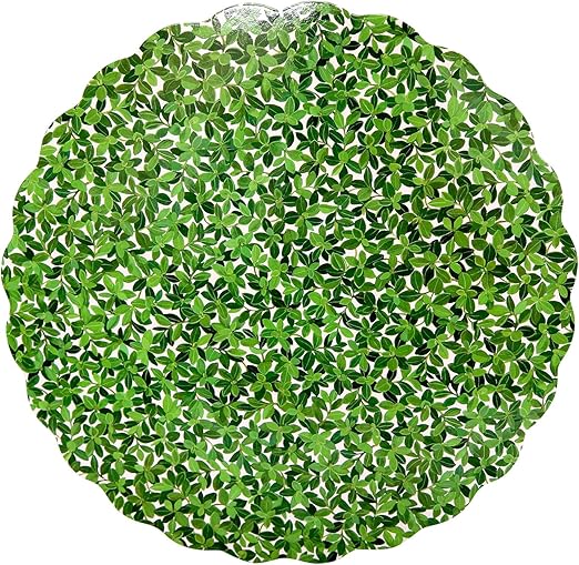 Entertaining with Caspari Boxwood Die Cut Placemats, 4Pack