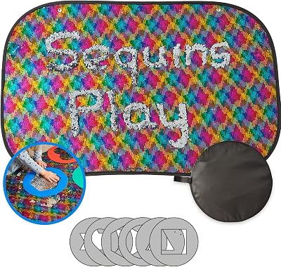 ODOXIA Sensory Wall Sequin Flip Fabric Kids Reversible Sequins ADHD Toy