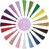 Lganze Bookmark Tassels Charm Craft Decoration 20 Colors | Handmade Tassel for Book Mark Accessory with Colorful Ornament Gift for DIY Jewelry Making Bulk