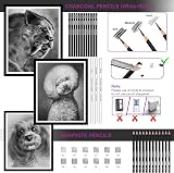 HIFORNY 136 Pcs Drawing Set Pro Art Supplies Pencils Sketchbook Case Black view 5