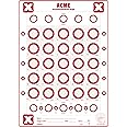 Generic Acme Precision Benchrest Targets 22lr - X-Shot Scoring Software Compatible - 50 Pack, Red