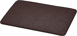 AmazonBasics Textured Memory Foam Bath Mat - Small, Brown