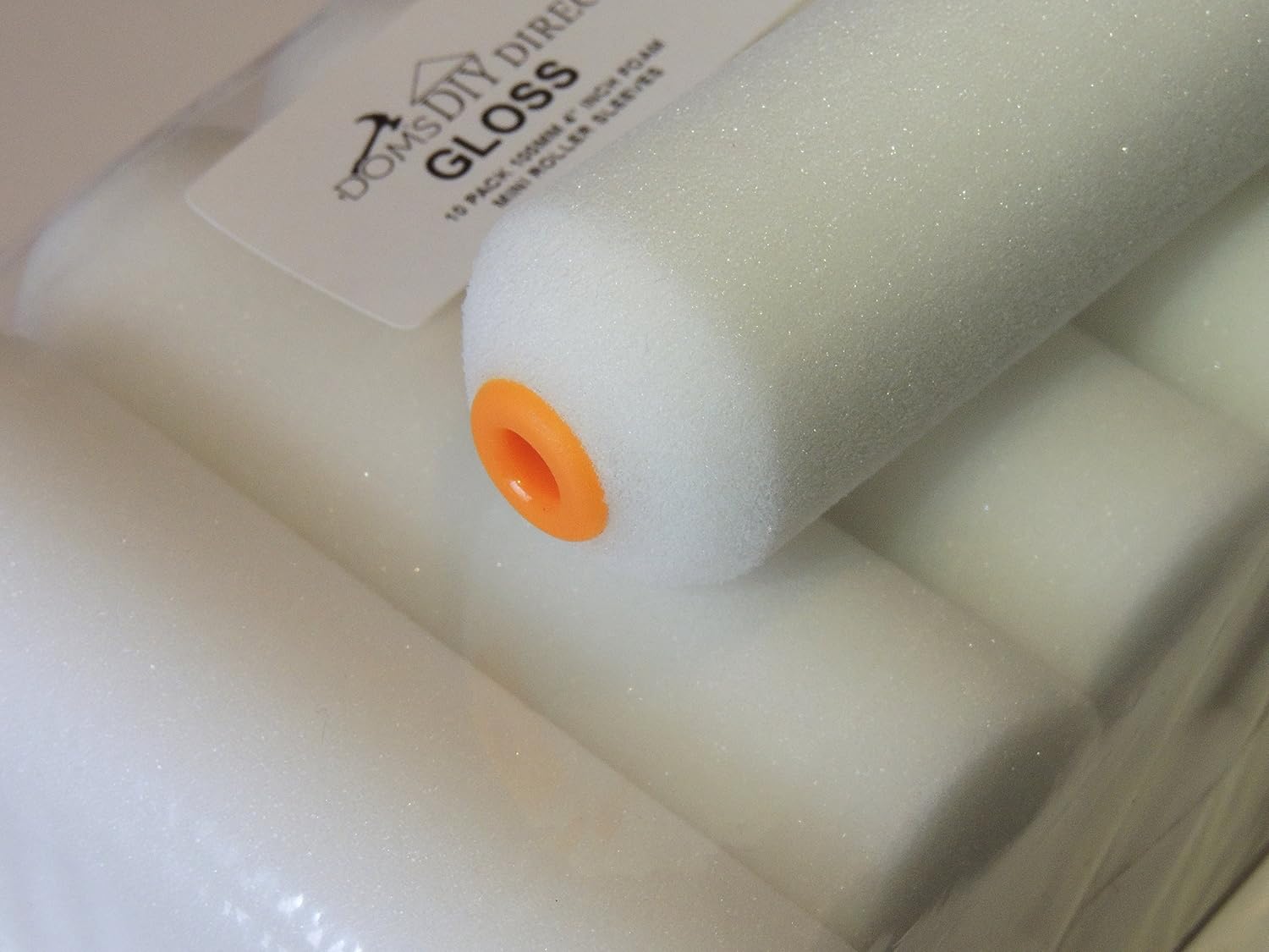 Decorators Extra Value 10 Pack 100mm 4" Inch Foam Gloss / Varnish Mini Roller sleeves - Image 3