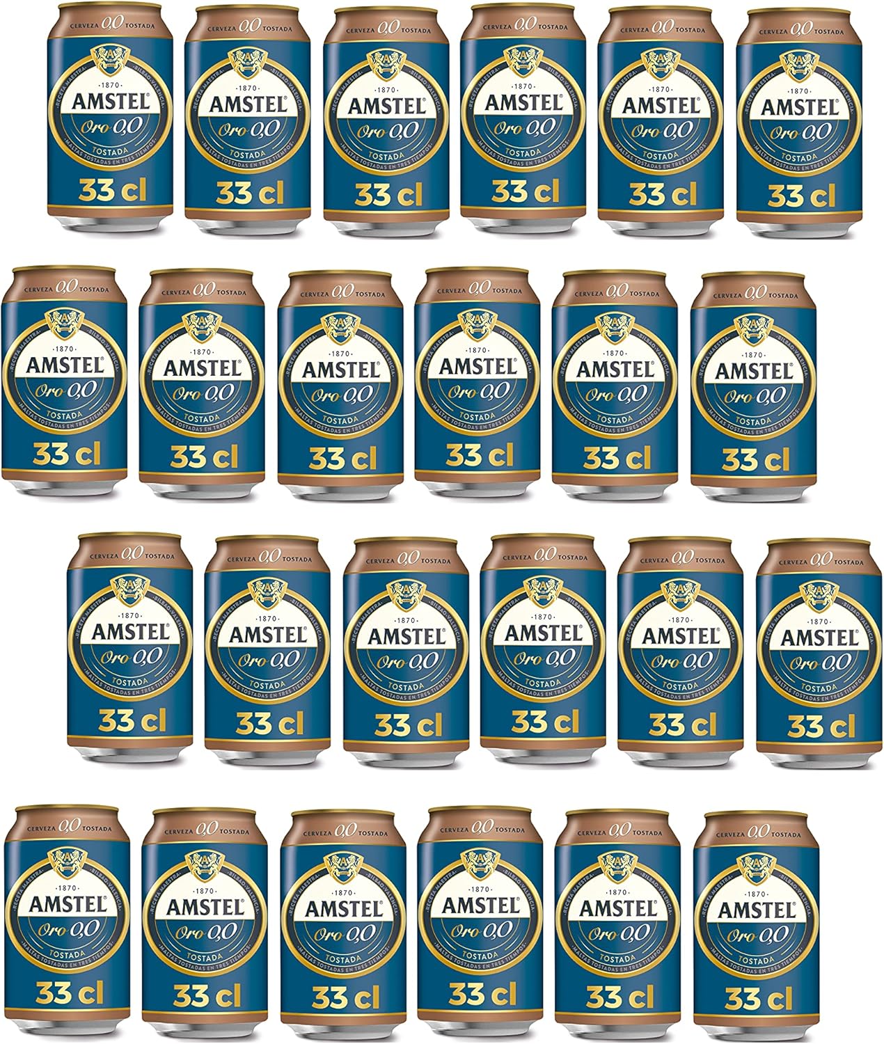 24 latas de cerveza Amstel Oro 0,0 por sólo 14,13€ ¡¡30% de descuento en compra recurrente!!