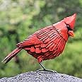 Shefio Cardinal Garden Decor - Metal Cardinal Yard Decor - Large Red Bird, Unique Yard Art - Outdoor Statues - Garden Sculptures & Statues