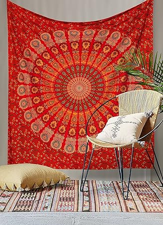 Bedsheet for Single Bed Textile Export Beautiful Exclusive Indian Mandala Bed Cover Twin Hippie Bohemian Throw Wall Hanging Indian Bedspread Tapestry