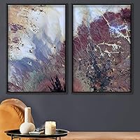 2 Piece Framed Canvas Wall Art Natural Abstract Canvas Prints Home Artwork Decoration for Living Room,Bedroom - 16